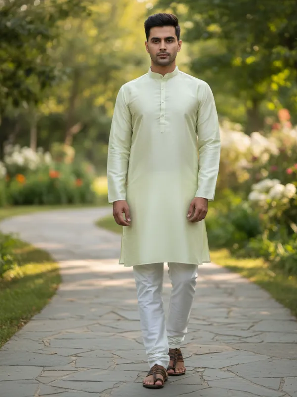 Light_Green_Cotton_Kurta_Fresh_&_Breezy_Style