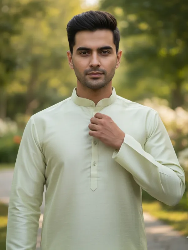 Light_Green_Cotton_Kurta_Fresh_&_Breezy_Style
