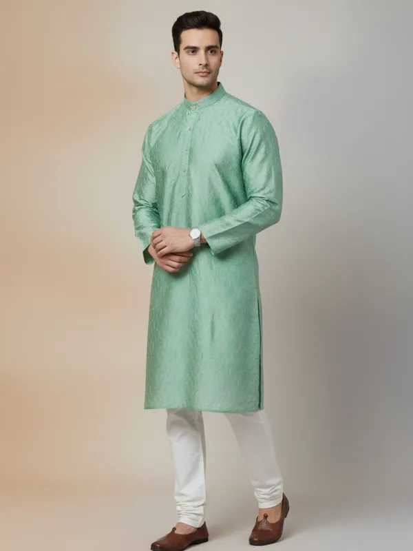 Mens_Kurta_-_Pista_Green