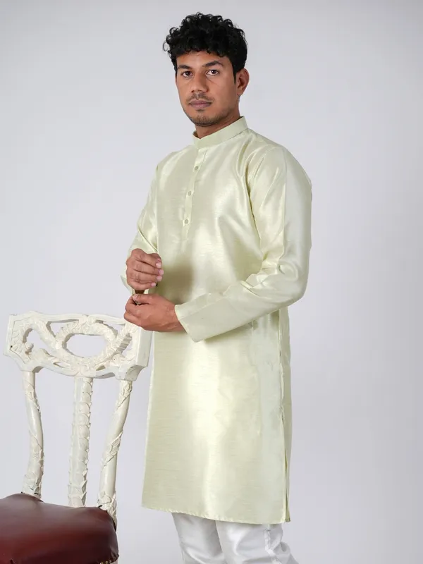 Light_Green_Solid_Cotton_Kurta_and_Pajama_Set_For_Mens