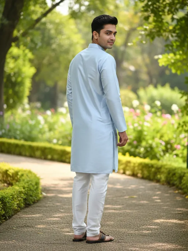 Light_Sky_Blue_Cotton_Kurta_Fresh_&_Stylish_Look