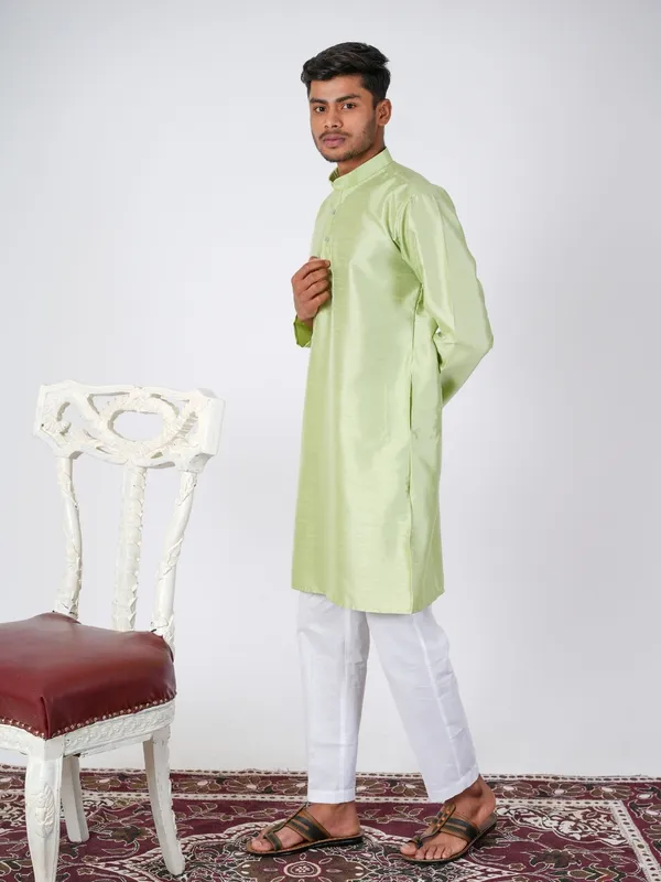 Light_Elaichi_Solid_Cotton_Kurta_and_Pajama_Set_For_Mens_
