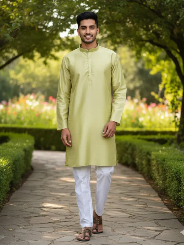 Light_Mehndi_Cotton_Kurta_Subtle_&_Modern_Design
