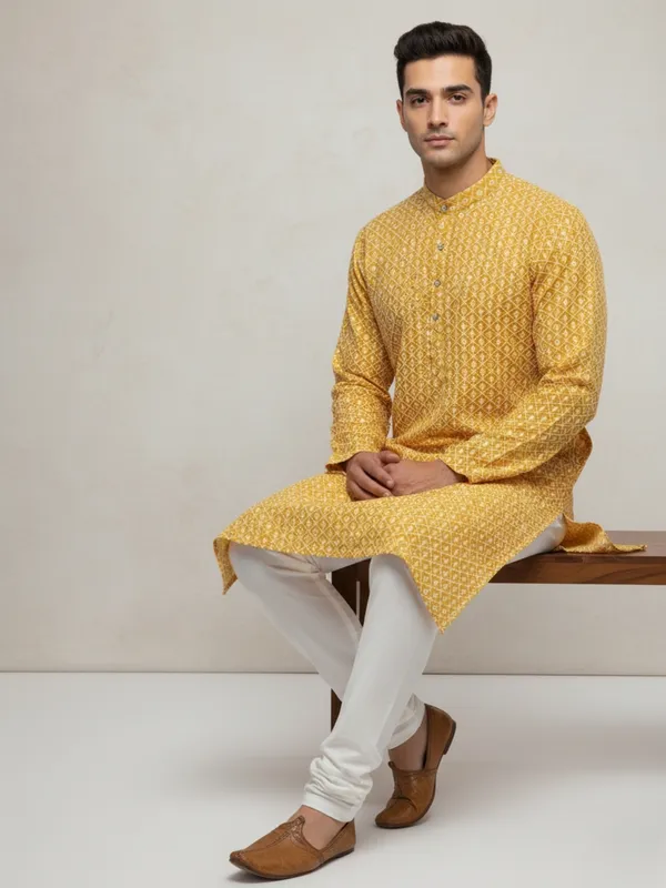 Mens_Kurta_-_Yelllow