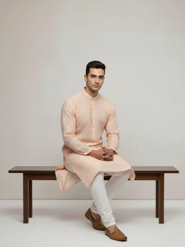 Mens_Kurta_-_Pastel_Peach