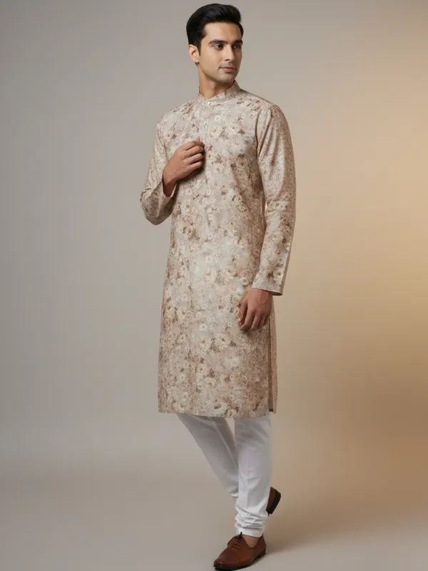 Mens_Kurta_-_Light_Brownish_Beige