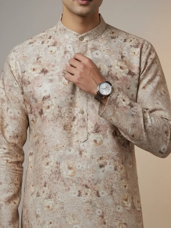Mens_Kurta_-_Light_Brownish_Beige