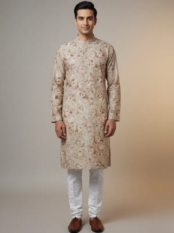 Mens_Kurta_-_Light_Brownish_Beige
