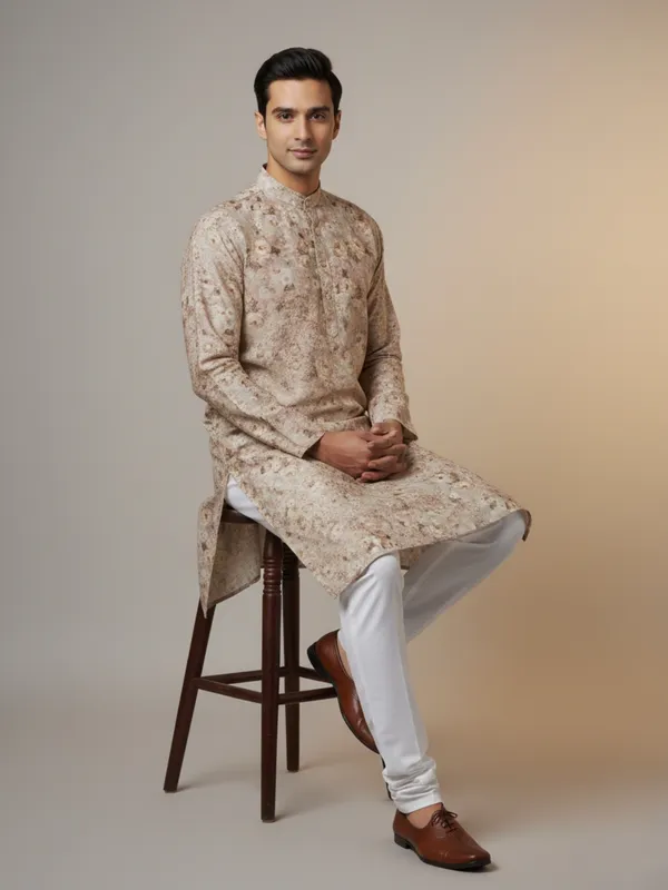 Mens_Kurta_-_Light_Brownish_Beige