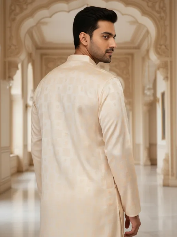 Men_Abstract_Printed_Cotton_Kurta_Rose_Gold