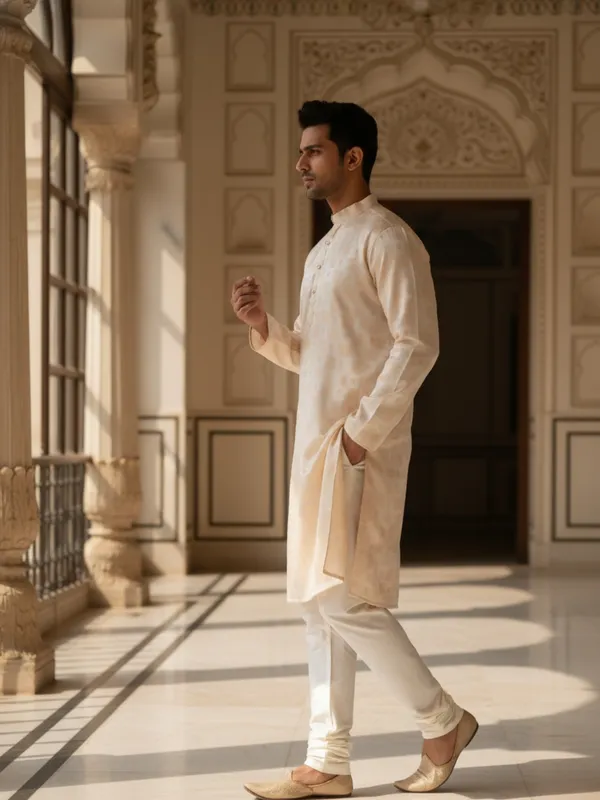 Men_Abstract_Printed_Cotton_Kurta_Rose_Gold