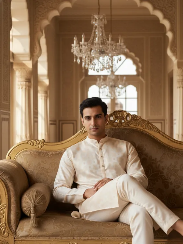 Men_Abstract_Printed_Cotton_Kurta_Rose_Gold
