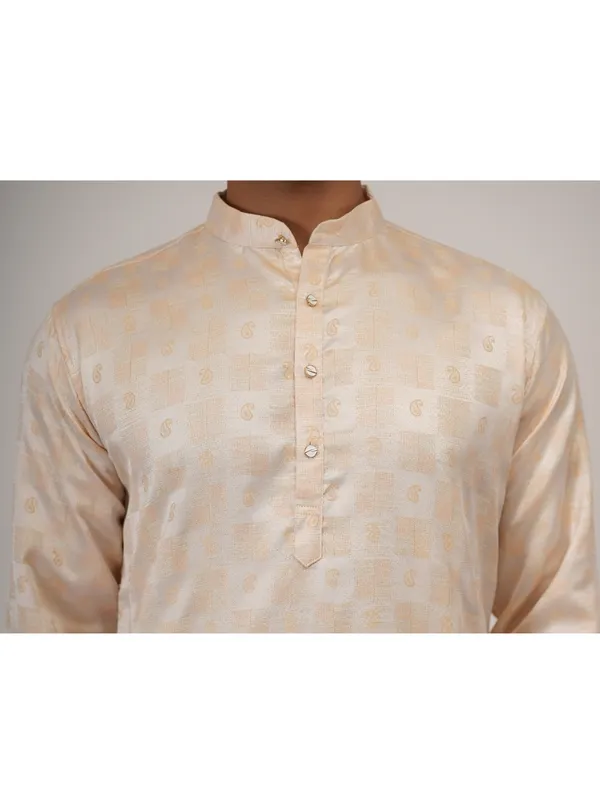 Men_Abstract_Printed_Cotton_Kurta_Rose_Gold