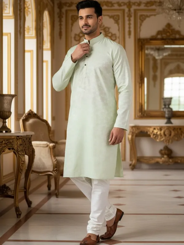 Men_Abstract_Print_Cotton_Blend_Kurta_With_Cream