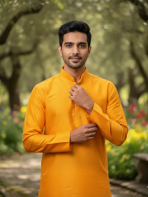 Dark_Yellow_Cotton_Kurta_Bold_&_Traditional