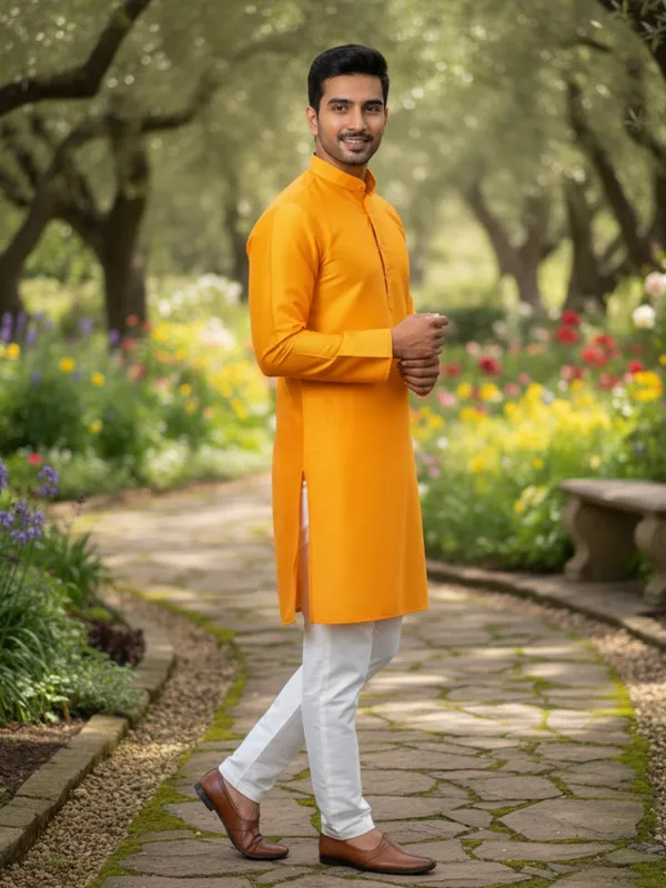 Dark_Yellow_Cotton_Kurta_Bold_&_Traditional