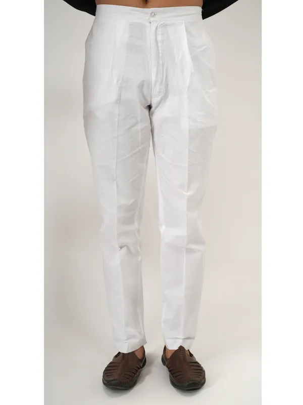 Men_Solid_Cotton_White_Pant_Pyjama