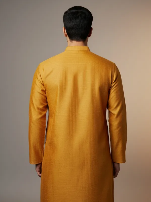 Orange__Solid_Cotton_Kurta_For_Mens