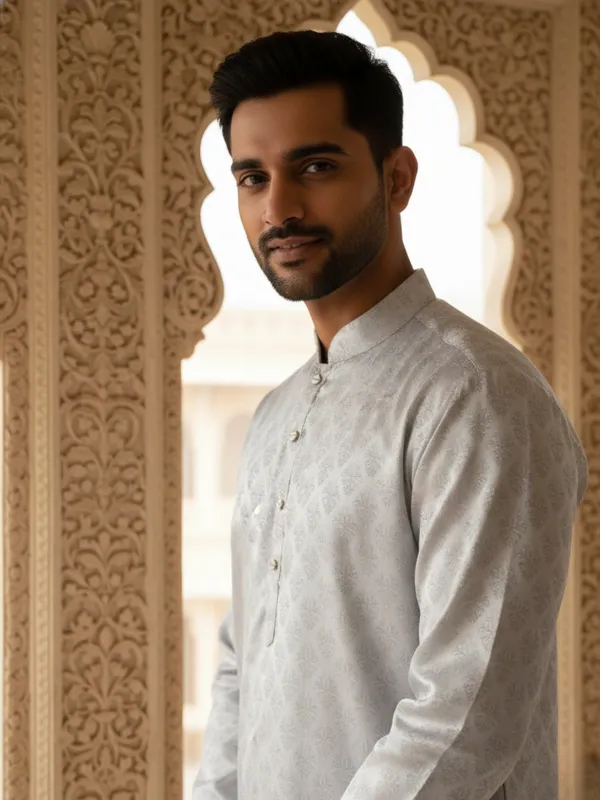 Men_Abstract_Printed_Cotton_Kurta_Grey