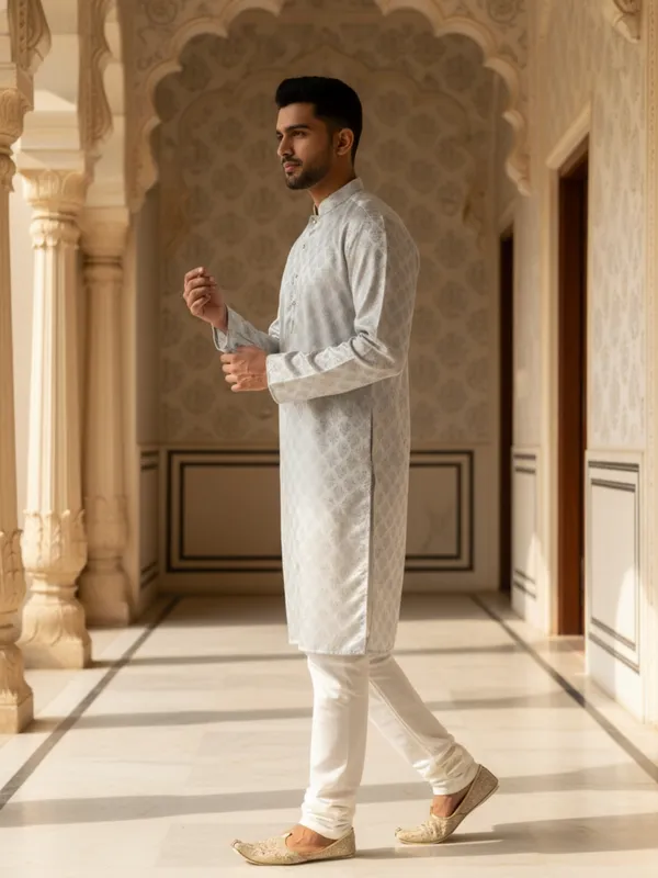 Men_Abstract_Printed_Cotton_Kurta_Grey