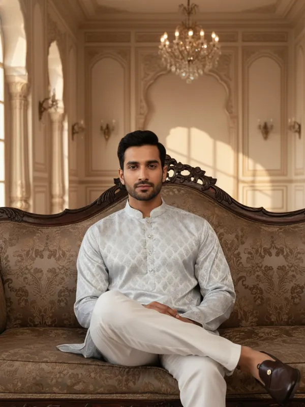 Men_Abstract_Printed_Cotton_Kurta_Grey