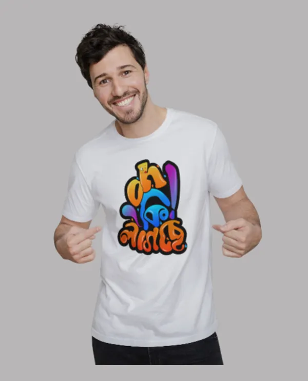 White_Oh_Ki_Lagchebengali_Printed_Half_Sleeve_Premium_Cotton_Tshirt