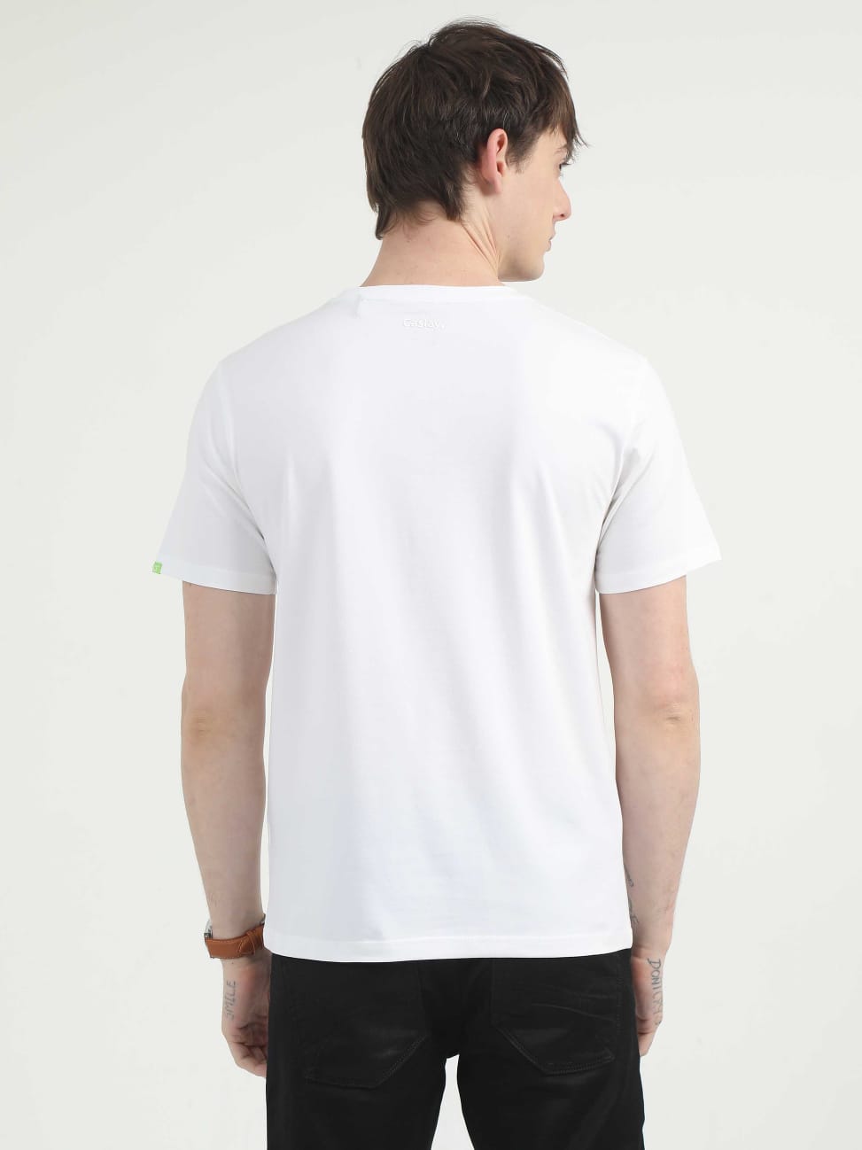 White_Natok_Kom_Koro_Priyobengali_Printed_Half_Sleeve_Premium_Cotton_Tshirt