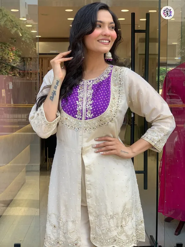Ivory_&_Purple_Embroidered_Straight_Kurta_Set_For_Women