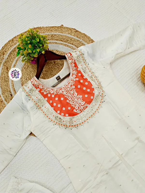 Ivory_&_Orange_Embroidered_Straight_Kurta_Set_For_Women