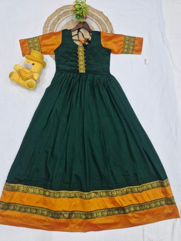 Green_Full-Length_Anarkali_Gown_Kurti_For_Women
