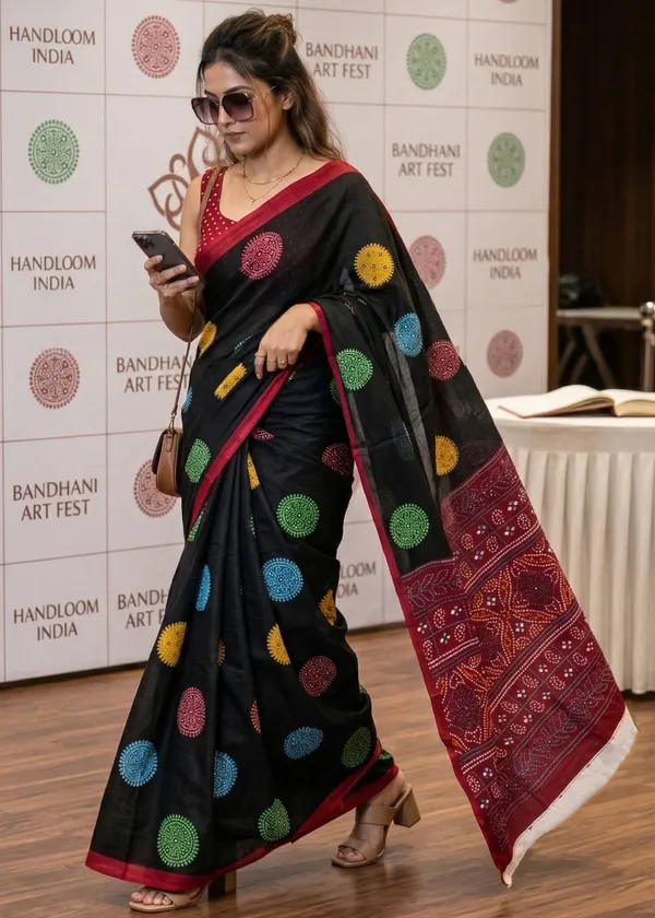 Bandhani_Block_Printed_Cotton_Sarees