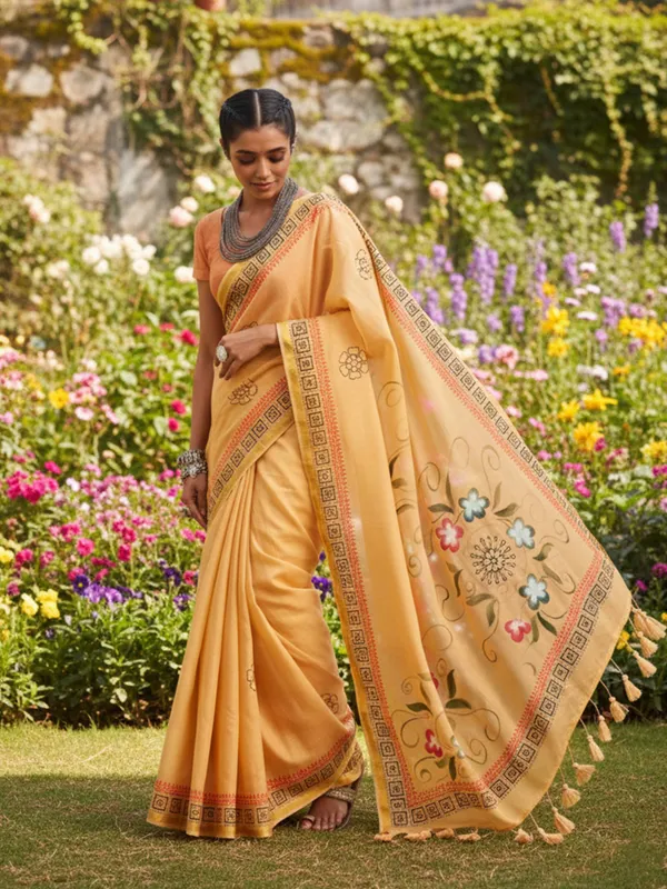 ORIGINAL_HAND_PAINT_WITH_HAND_BLOCK_NECHRAL_COLOUR_SAREES