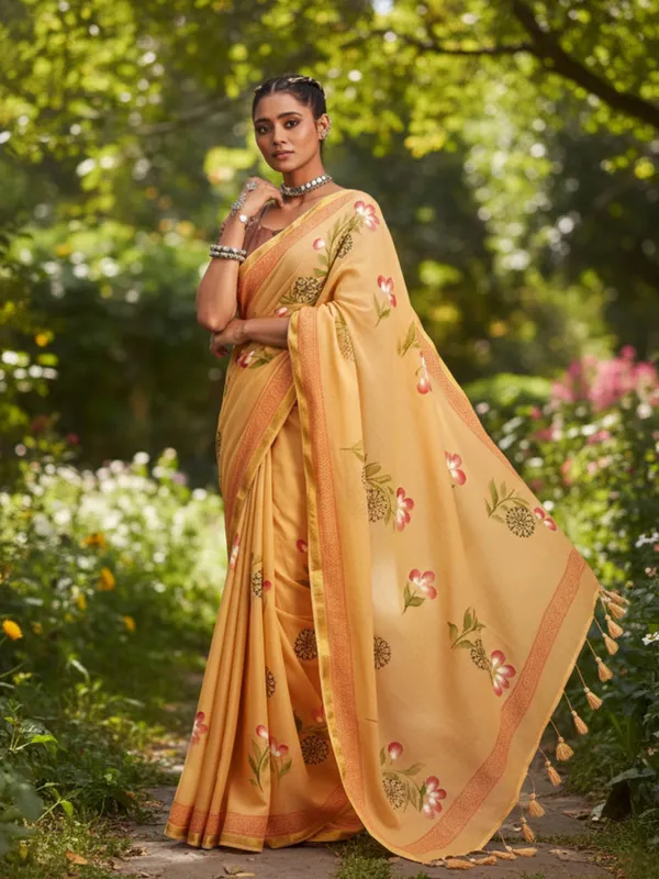 ORIGINAL_HAND_PAINT_WITH_HAND_BLOCK_NECHRAL_COLOUR_SAREES