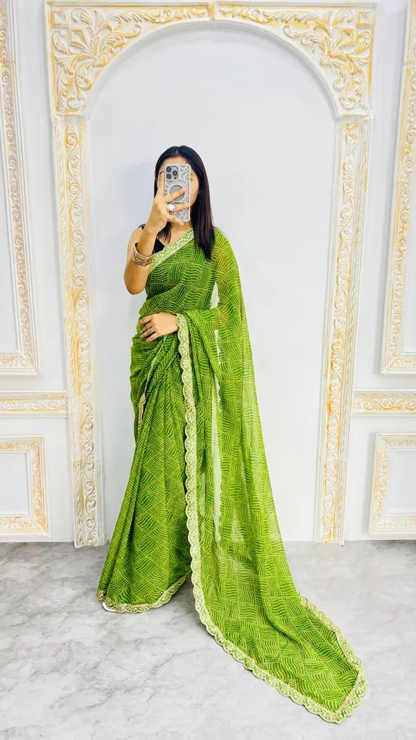 Georgette_Embroidery_Sequin_Work_Saree
