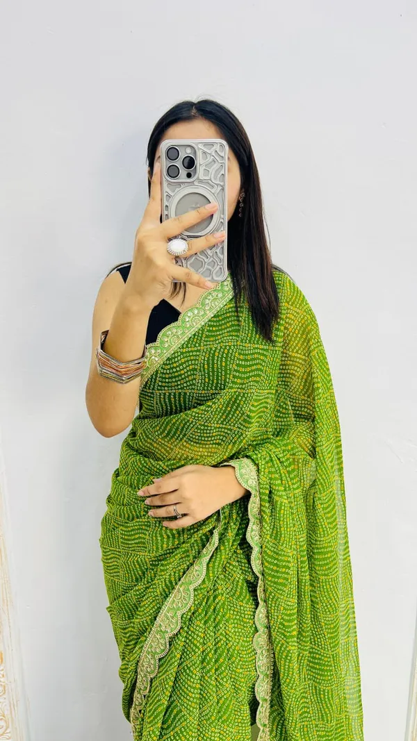 Georgette_Embroidery_Sequin_Work_Saree