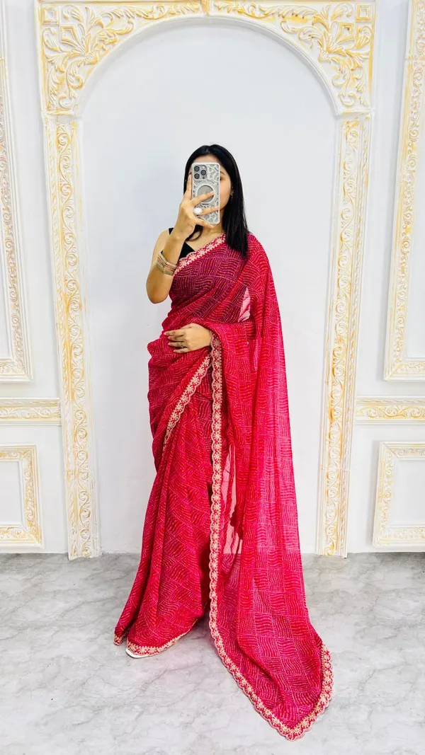 Georgette_Embroidery_Sequin_Work_Saree