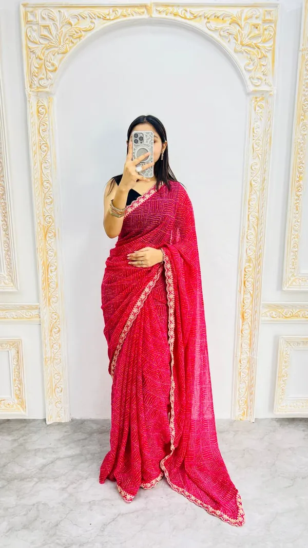 Georgette_Embroidery_Sequin_Work_Saree