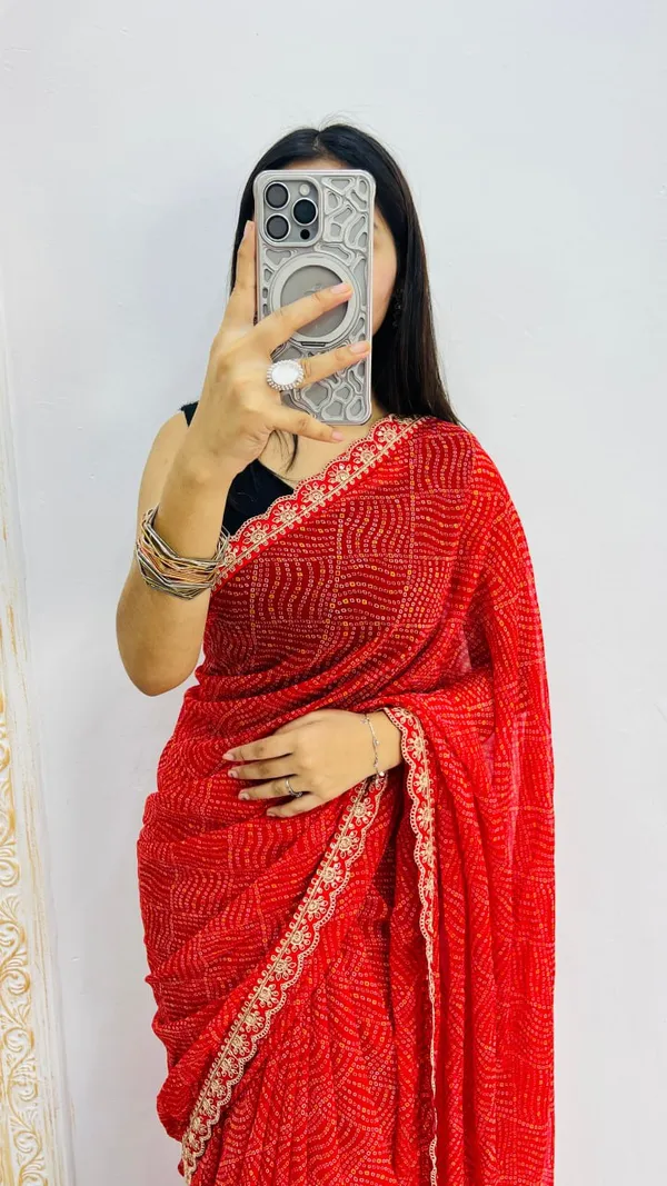 Georgette_Embroidery_Sequin_Work_Saree