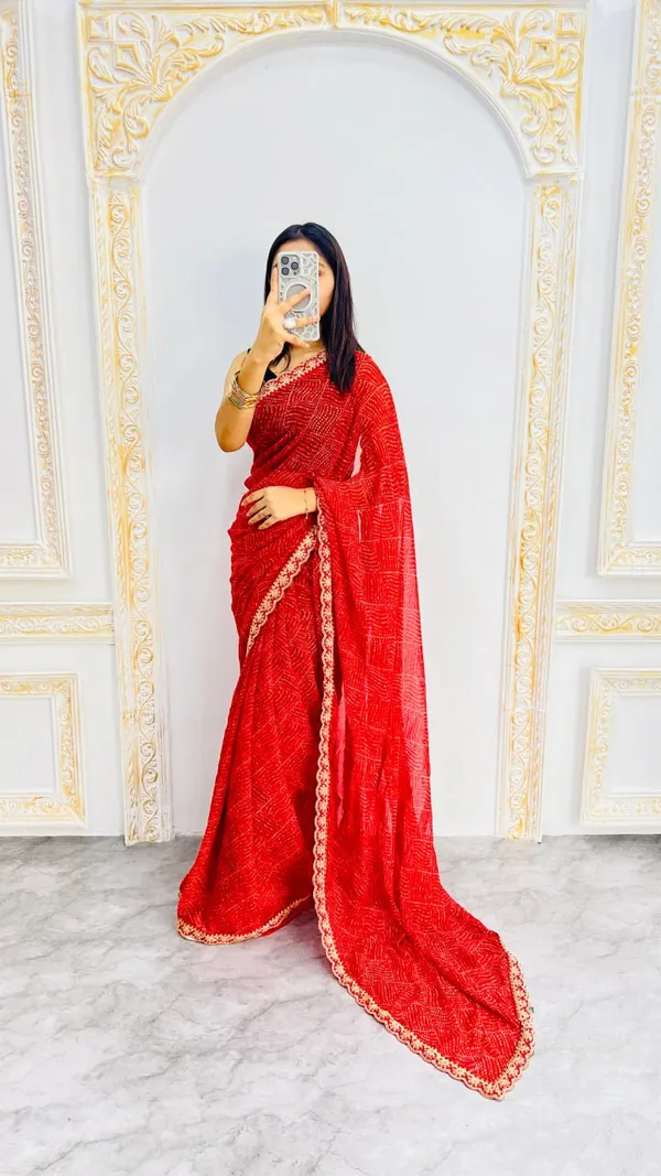 Georgette_Embroidery_Sequin_Work_Saree