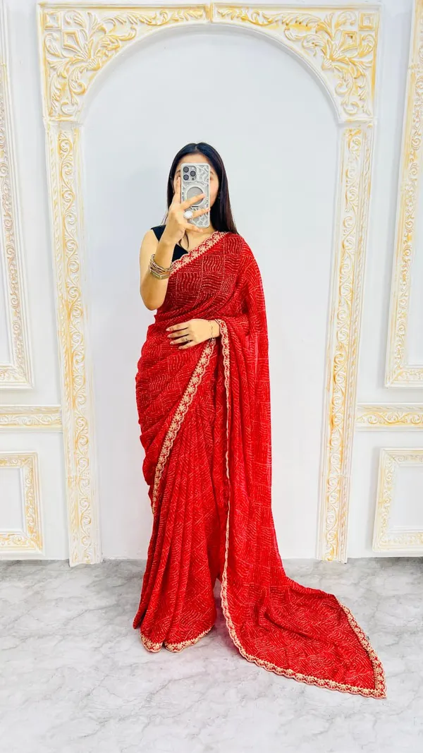 Georgette_Embroidery_Sequin_Work_Saree