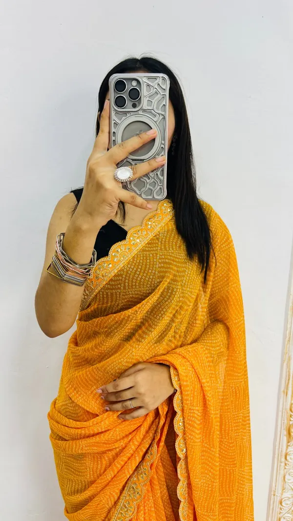 Georgette_Embroidery_Sequin_Work_Saree