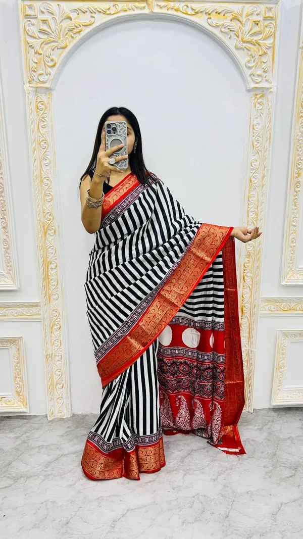 Premium_Dola_Jacquard_Striped_Saree_Collection