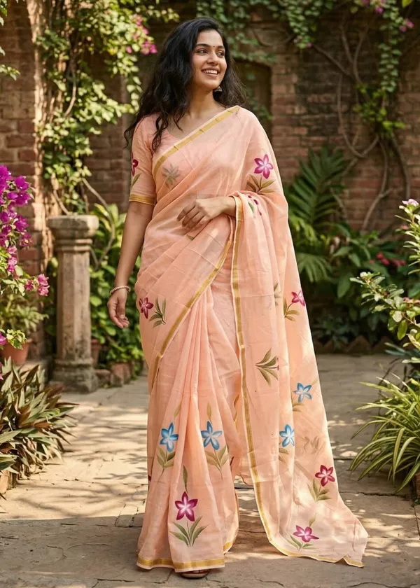 HAND_PRINT_SOFT_MUSLIN_COTTON_SAREE