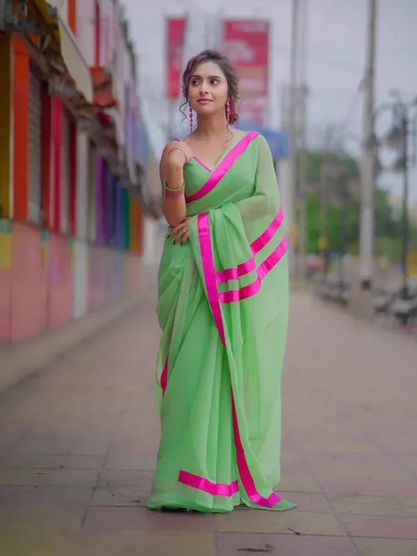 Pure_soft_sparkle_chiffon_Yellow__Saree