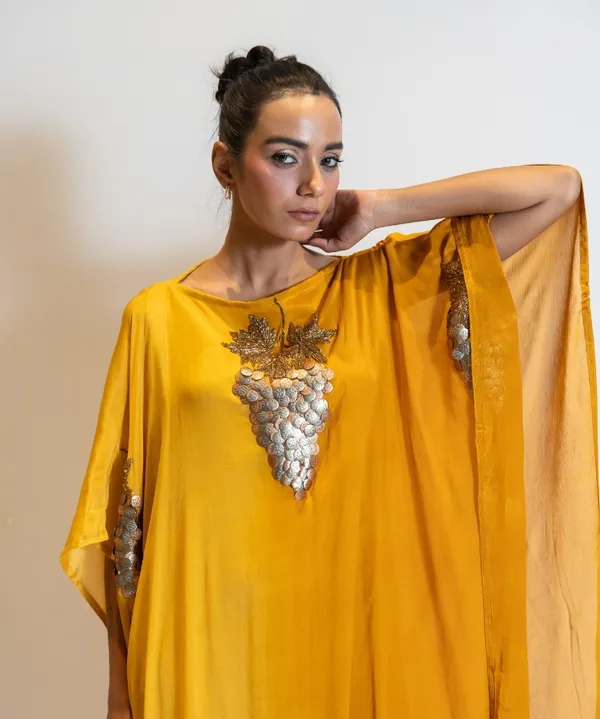Amber_Mustard_Embellished_Georgette_Kaftan_Dress_For_Women