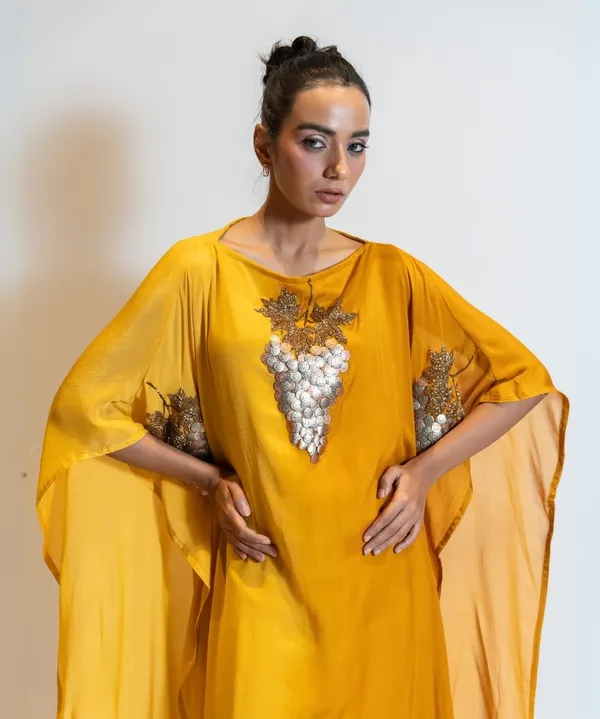 Amber_Mustard_Embellished_Georgette_Kaftan_Dress_For_Women