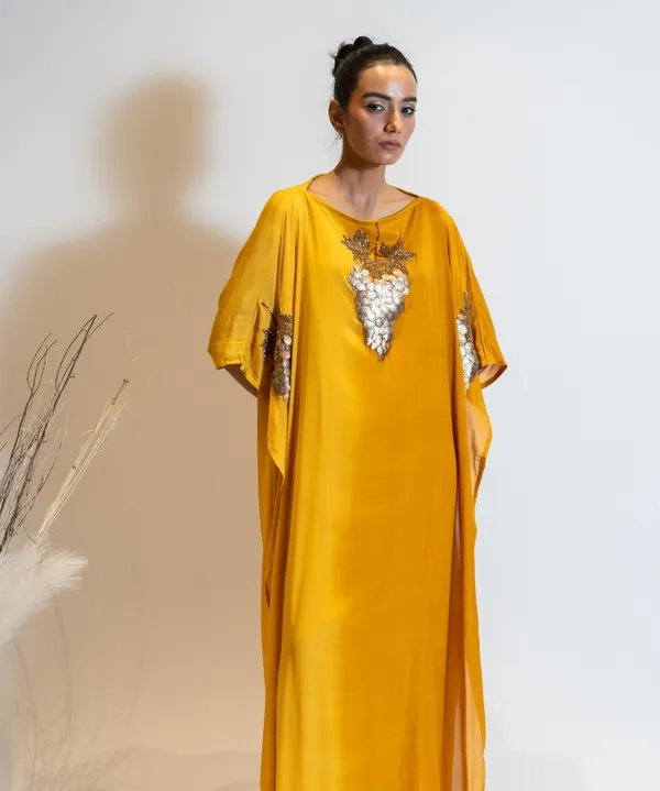 Amber_Mustard_Embellished_Georgette_Kaftan_Dress_For_Women
