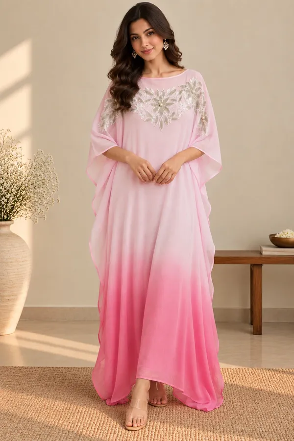 Elegant_Pink_Floral_Embroidered_Kaftan_Dress_For_Women