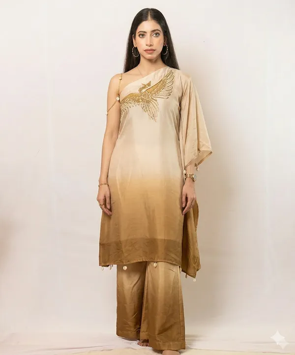 Ivory_Light_Brown_Flight_One-Shoulder_Co-ord_Set