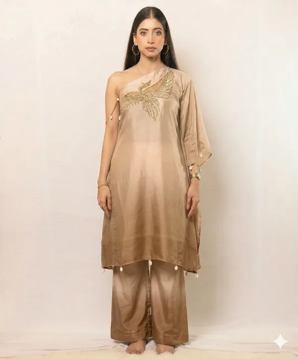 Ivory_Light_Brown_Flight_One-Shoulder_Co-ord_Set